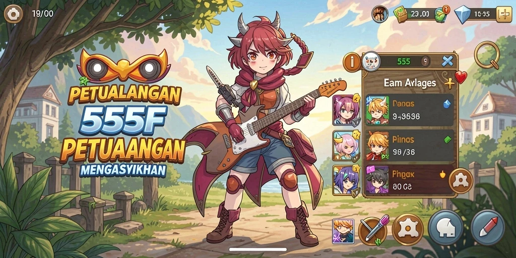 Tampilan menarik dari gameplay dalam dunia Anime.