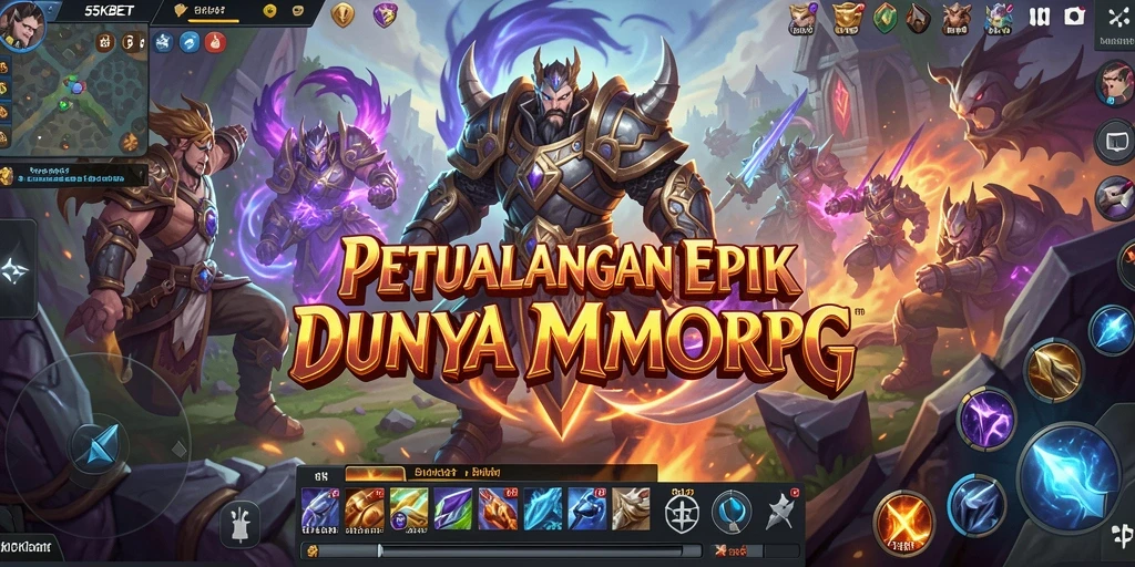 Menampilkan aksi seru di dunia MMORPG 55KBET.