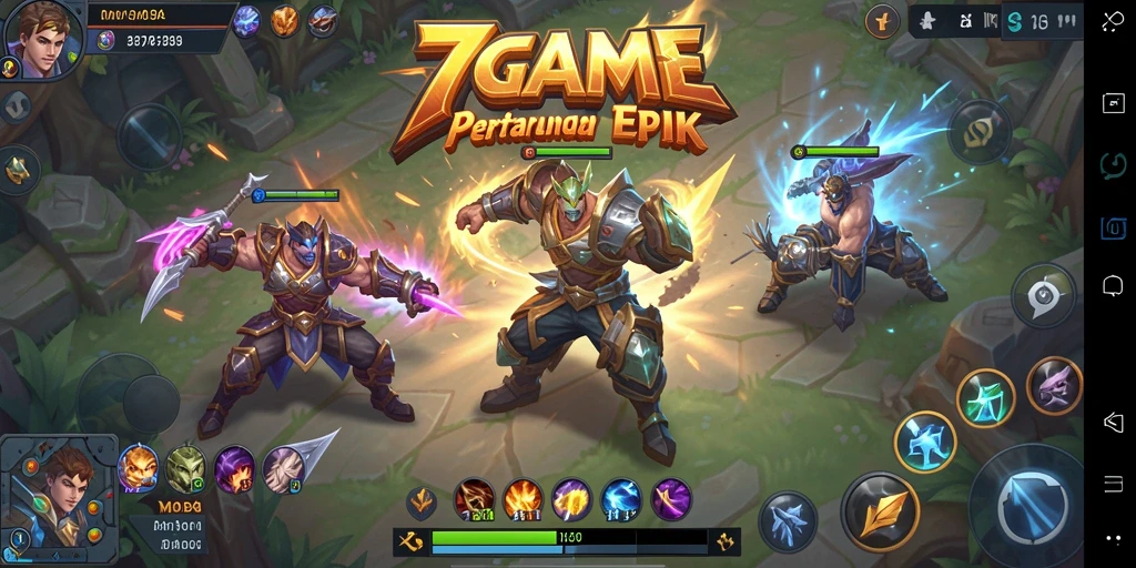 Gameplay intens 7GAME dengan grafis yang memukau.
