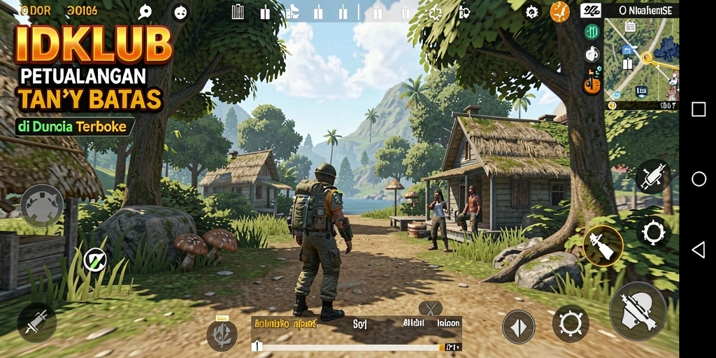 Tampilan gameplay Open World yang menakjubkan di IDKLUB.