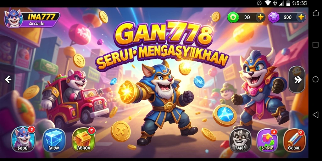 Tangkapan layar gameplay INA777 yang menunjukkan aksi Arcade yang mendebarkan.
