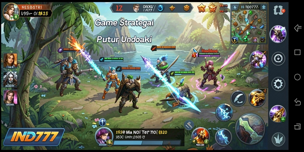 Tangkapan layar menampilkan aksi seru dalam gameplay strategi IND777.