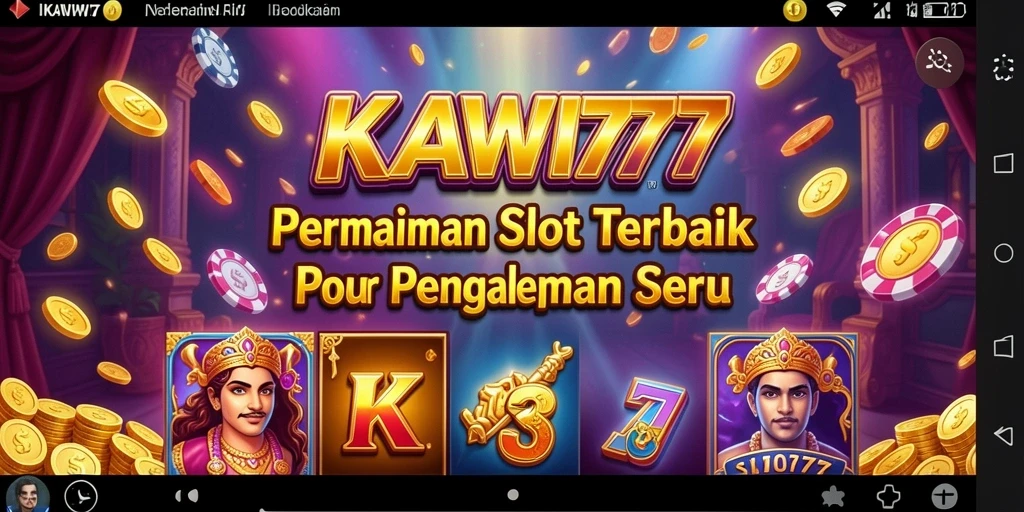 Tampilan gameplay seru dari KAWI777 dengan mesin Slot klasik.