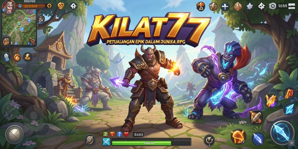 Tangkapan layar KILAT77 menampilkan aksi RPG yang mendebarkan.