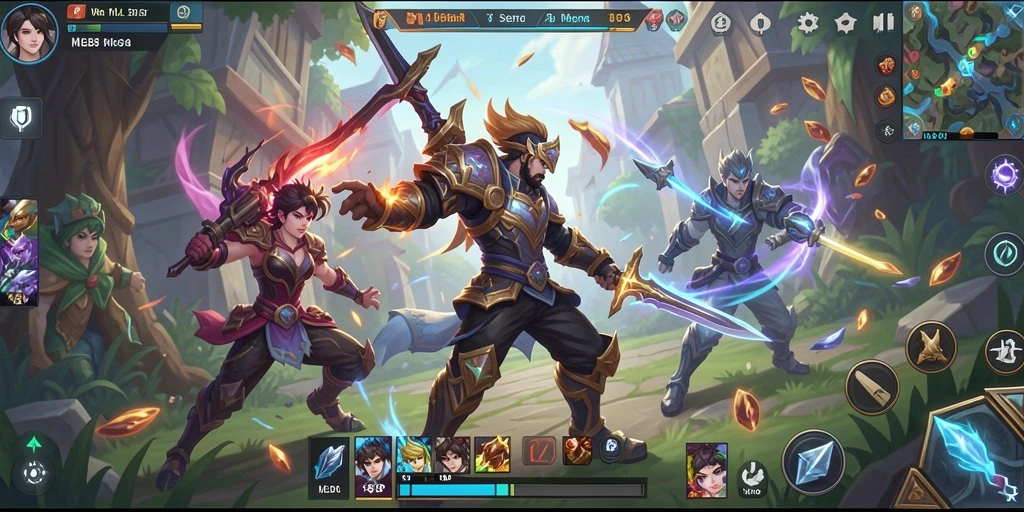 Screenshot gameplay MLBB8 menampilkan aksi olahraga yang mendebarkan.