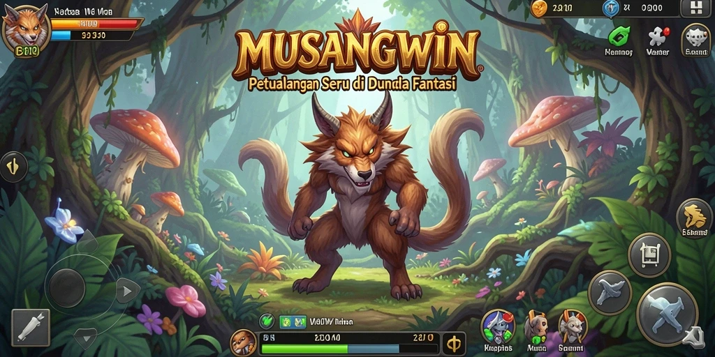 Tampilan gameplay <strong>MUSANGWIN</strong> yang penuh petualangan dan misi menantang.