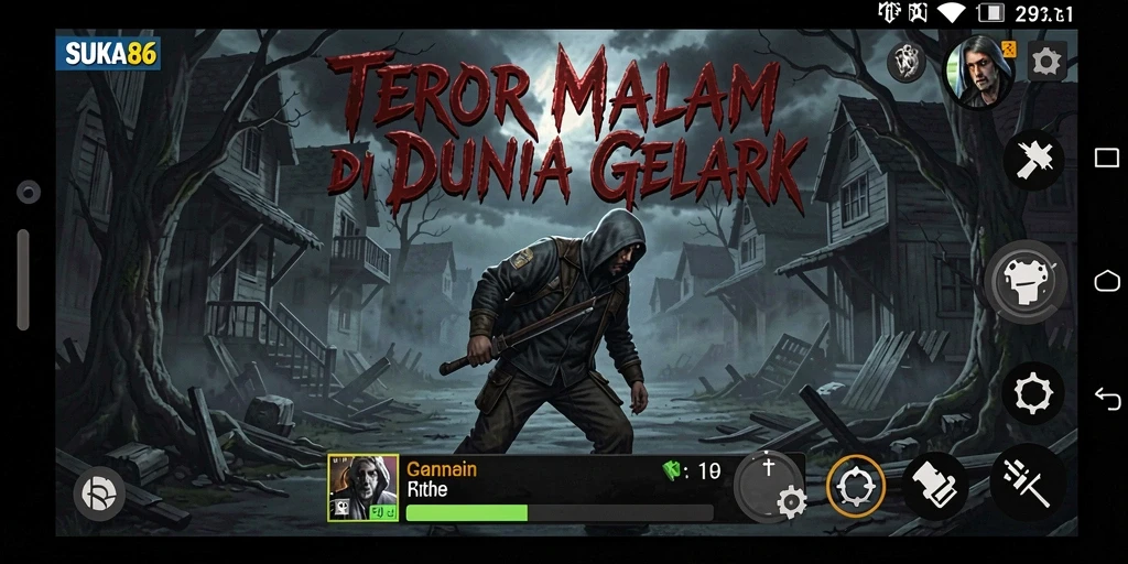 Tampilan mendebarkan dari gameplay SUKA86 dengan suasana yang menyeramkan.