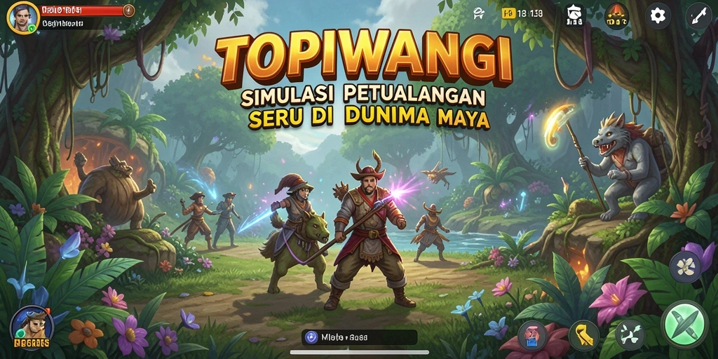 Tangkapan layar gameplay yang menampilkan dunia TOPIWANGI yang kaya.
