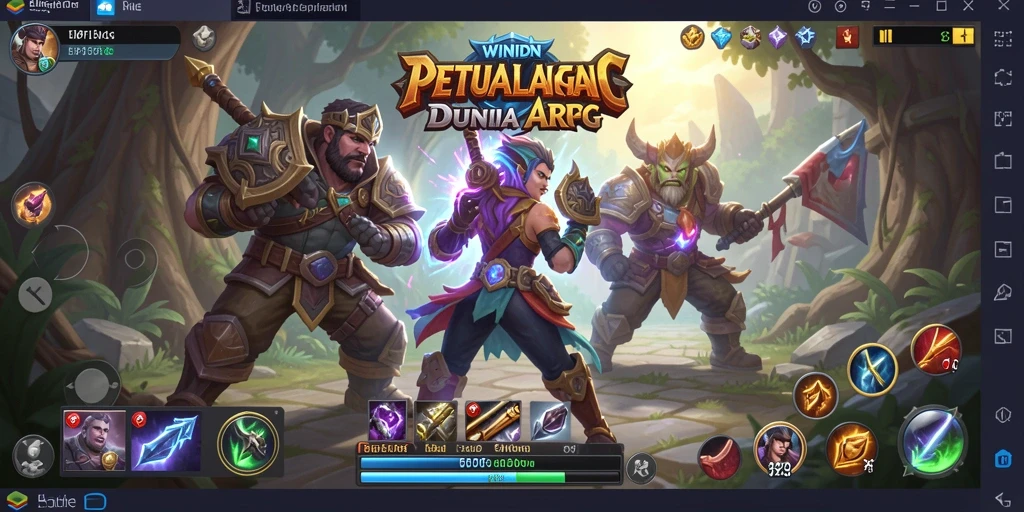 Tampilan gameplay WINIDN yang penuh aksi dan petualangan.